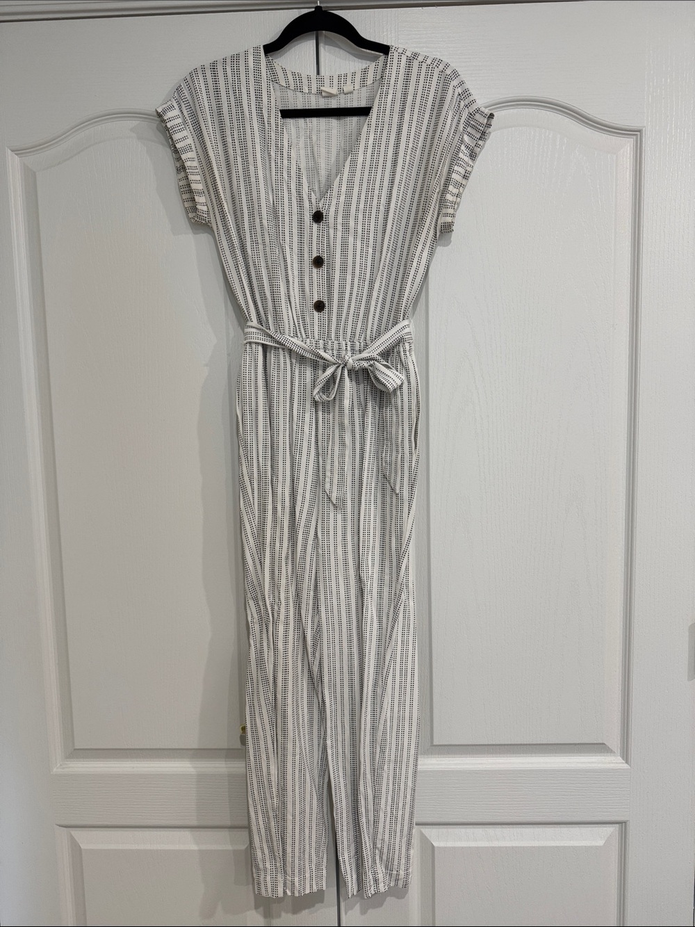 Jumpsuit with tie belt